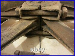 Vtg Antique Steel 2 Piece Split Flat Belt Pulley Line Shaft Hit Miss Engine 18x5