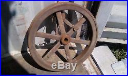 Vtg Hit Miss SET OF FLYWHEELS With GOVERNOR fit 5-6hp Detroit Engine Works 2-Cycle