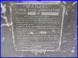 Vtg Manzel Lubricator Ratchet Driven Mechanical Force Feed Hit Miss Steam Engine
