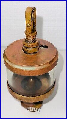 WH WILKINSON Brass Cylinder OILER Hit Miss Engine Antique Steampunk