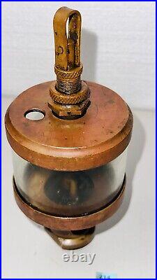 WH WILKINSON Brass Cylinder OILER Hit Miss Engine Antique Steampunk