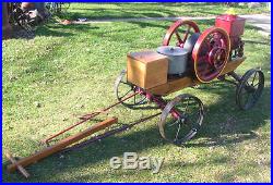 Waterloo Boy John Deere Hit Miss Engine 2.5 hp. Cart Antique 1911 Flywheel Cast