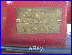 Waterloo Boy John Deere Hit Miss Engine 2.5 hp. Cart Antique 1911 Flywheel Cast