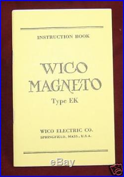 Wico Magneto EK Instruction Manual Hit & Miss IHC