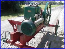 Witte 12hp hit and miss engine original cart 1915