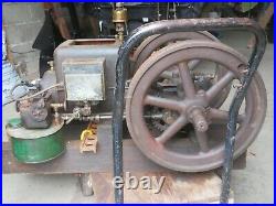 Witte 2 HP Engine is complete. Hit & Miss with large belt pulley & Wico EK mag
