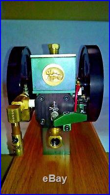 Working Hit and Miss Model Engine Gas Powered Waterloo Boy Ready to Run -Green